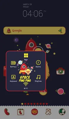 space pingping dodol theme android App screenshot 0