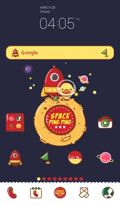 space pingping dodol theme android App screenshot 3